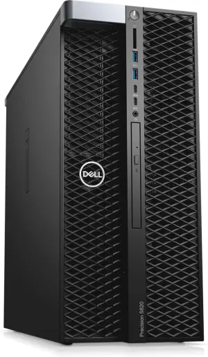 PC Dell WorkStation Precision 5820 Tower, Intel Xeon W-2135 Hasta 4.5 GHz, RAM 32GB, SSD 1TB + HDD 2TB, 4GB NVIDIA Quadro T1000, Wi-Fi, Windows 11 Pro