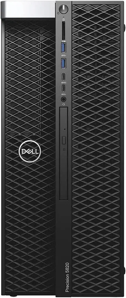 PC Dell WorkStation Precision 5820 Tower, Intel Xeon W-2135 Hasta 4.5 GHz, RAM 32GB, SSD 1TB + HDD 2TB, 4GB NVIDIA Quadro T1000, Wi-Fi, Windows 11 Pro