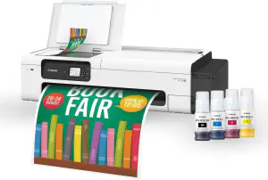 Plotter Canon ImagePROGRAF TC-20 de 24'' - Formato A1/A3/A4, DibujoCAD y Posters con Sistema de cartuchos de tinta, Wi-Fi, Ethernet, Hi-Speed USB, Compatible con Windows y MacOS