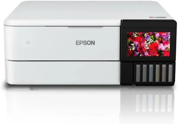Impresora Fotográfica EPSON EcoTank Photo ET-8500,Alta Resolución, Duplex, Impresión en CD/DVD, Pantalla Touch 4.3'', Ranura SD, Wi-Fi, Ethernet, Sistema continuo Supertank de 6 colores.