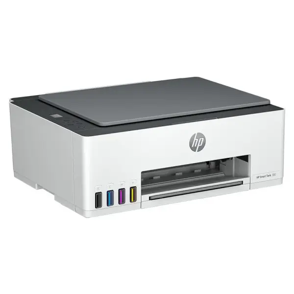 Impresora HP Multifuncional Smart Tank 580, 12 ppm, USB 2.0, Bluetooth, WiFi, Pantalla 1.2", Color/BNegro, A4